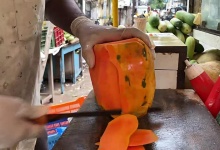 【243款】国外街头路边摊切水果美食视频素材-早彩素材网